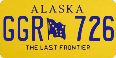 AK license plate GGR726