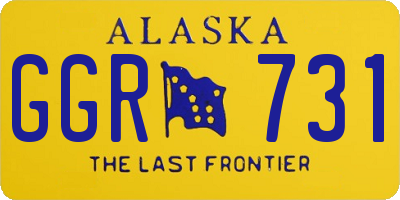 AK license plate GGR731