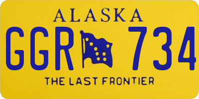 AK license plate GGR734