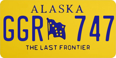 AK license plate GGR747