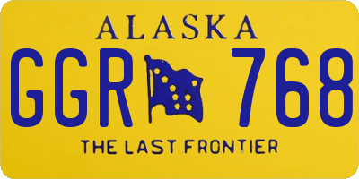 AK license plate GGR768