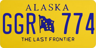 AK license plate GGR774