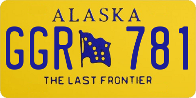 AK license plate GGR781