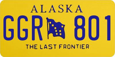 AK license plate GGR801