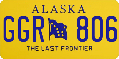 AK license plate GGR806