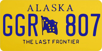 AK license plate GGR807