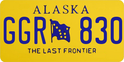 AK license plate GGR830