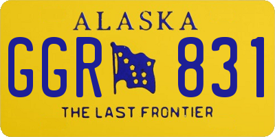 AK license plate GGR831