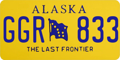 AK license plate GGR833