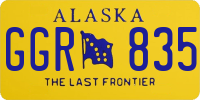 AK license plate GGR835