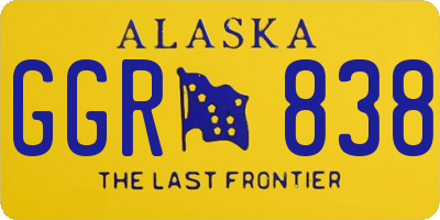 AK license plate GGR838