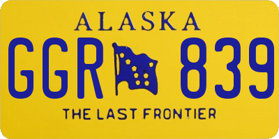 AK license plate GGR839