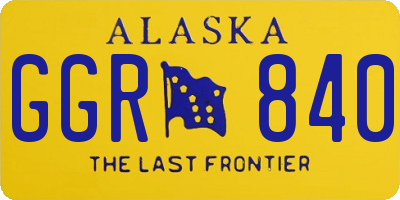 AK license plate GGR840
