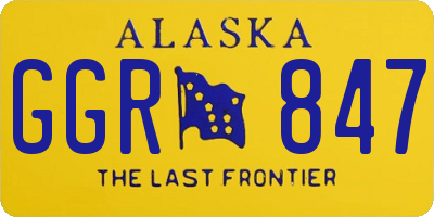 AK license plate GGR847