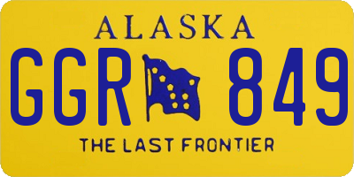 AK license plate GGR849