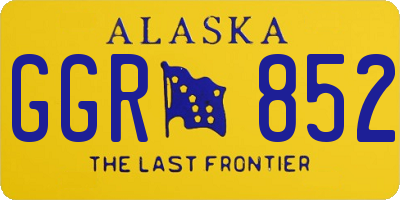 AK license plate GGR852