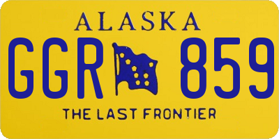 AK license plate GGR859