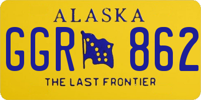 AK license plate GGR862
