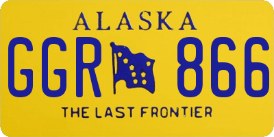 AK license plate GGR866