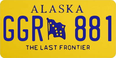 AK license plate GGR881