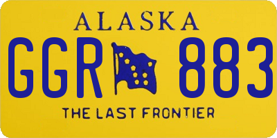 AK license plate GGR883