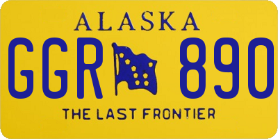 AK license plate GGR890