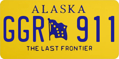 AK license plate GGR911