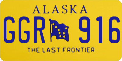 AK license plate GGR916