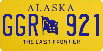 AK license plate GGR921