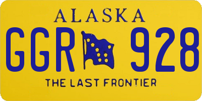 AK license plate GGR928
