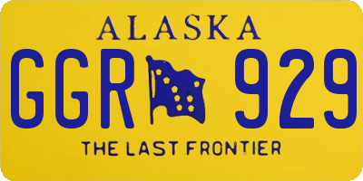 AK license plate GGR929