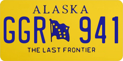 AK license plate GGR941