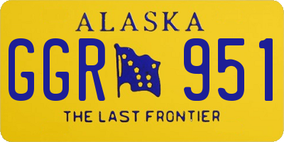 AK license plate GGR951