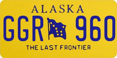 AK license plate GGR960