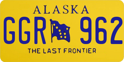 AK license plate GGR962
