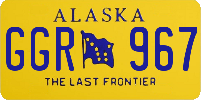 AK license plate GGR967