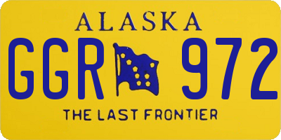 AK license plate GGR972