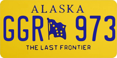 AK license plate GGR973