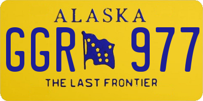 AK license plate GGR977