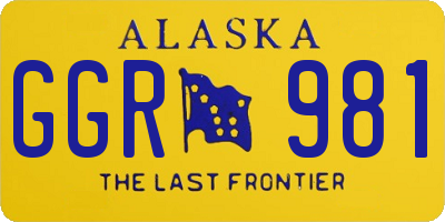 AK license plate GGR981