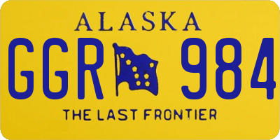 AK license plate GGR984