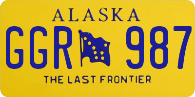 AK license plate GGR987
