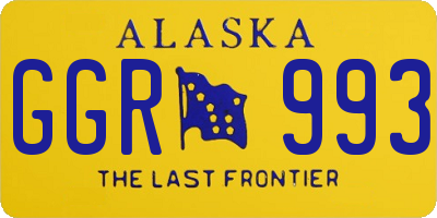 AK license plate GGR993