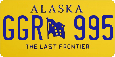 AK license plate GGR995