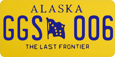 AK license plate GGS006