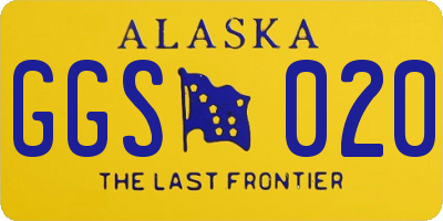 AK license plate GGS020