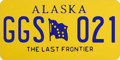 AK license plate GGS021