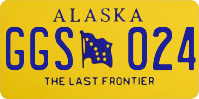 AK license plate GGS024