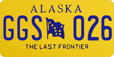 AK license plate GGS026