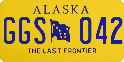 AK license plate GGS042